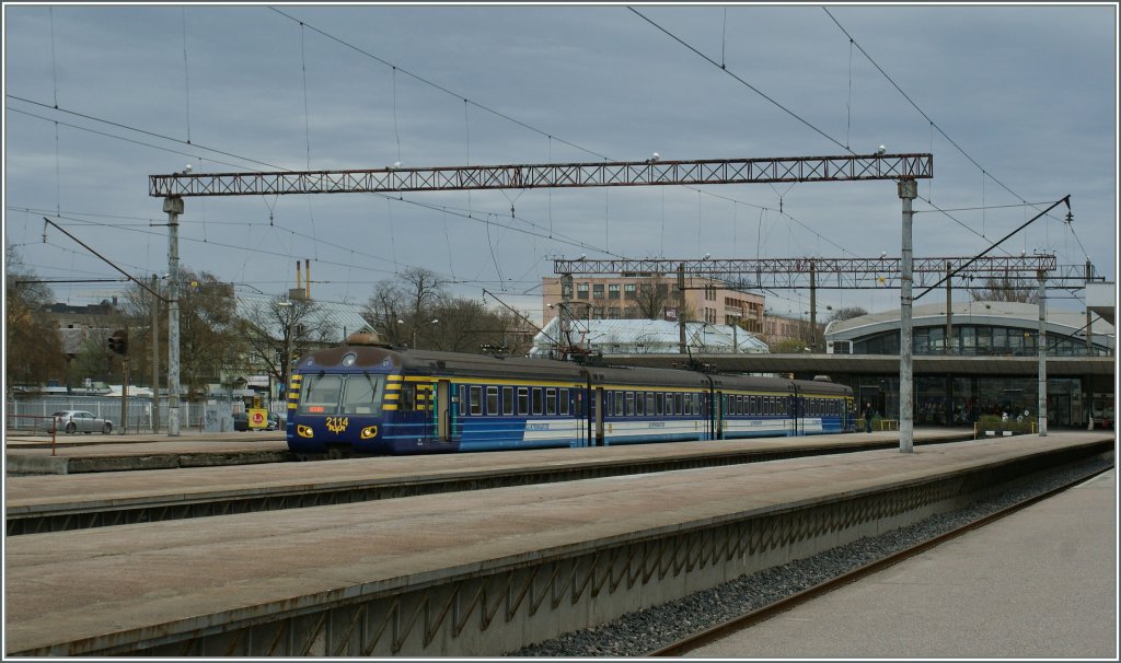 Elektirraudtee Triebzug 2114 in Tallinn.
6. Mai 2012