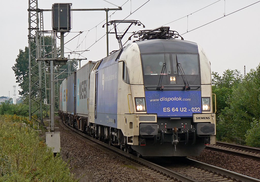 ES 64 U2-022 in Porz Wahn im Sommer 2009