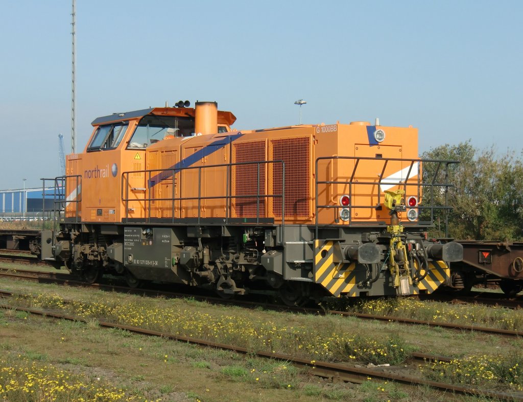 G1000BB der NorthRail am 12.10.10. im Güterhafen von Cuxhaven.