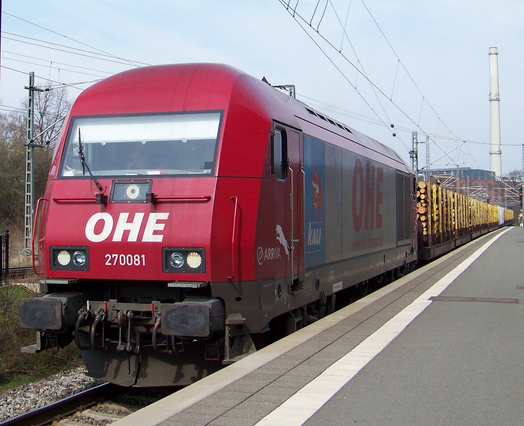 OHE 270081 rollte durch den Bahnhof Uelzen (13.04.10)