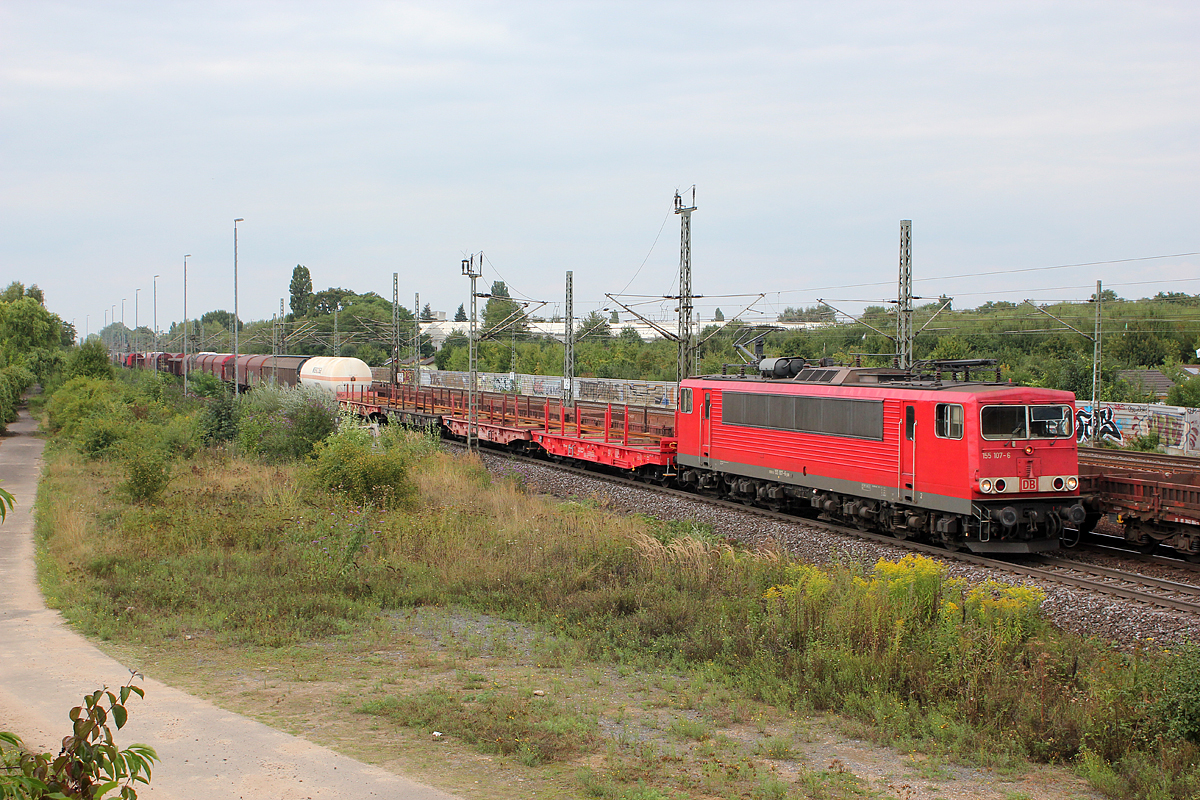155 107-6 bei Porz(Rhein) am 27.08.2013