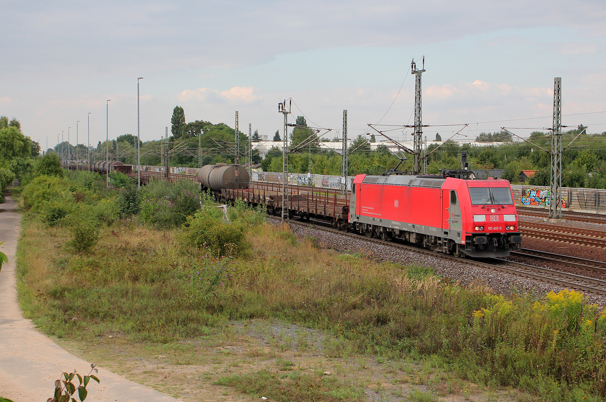185 402-5 bei Porz(Rhein) am 27.08.2013