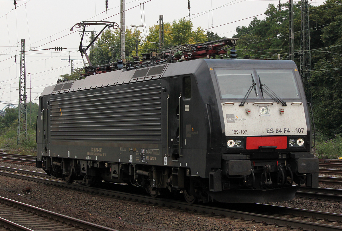 189 107 / ES 64 F4-107 Lz in Köln West am 30.08.2013