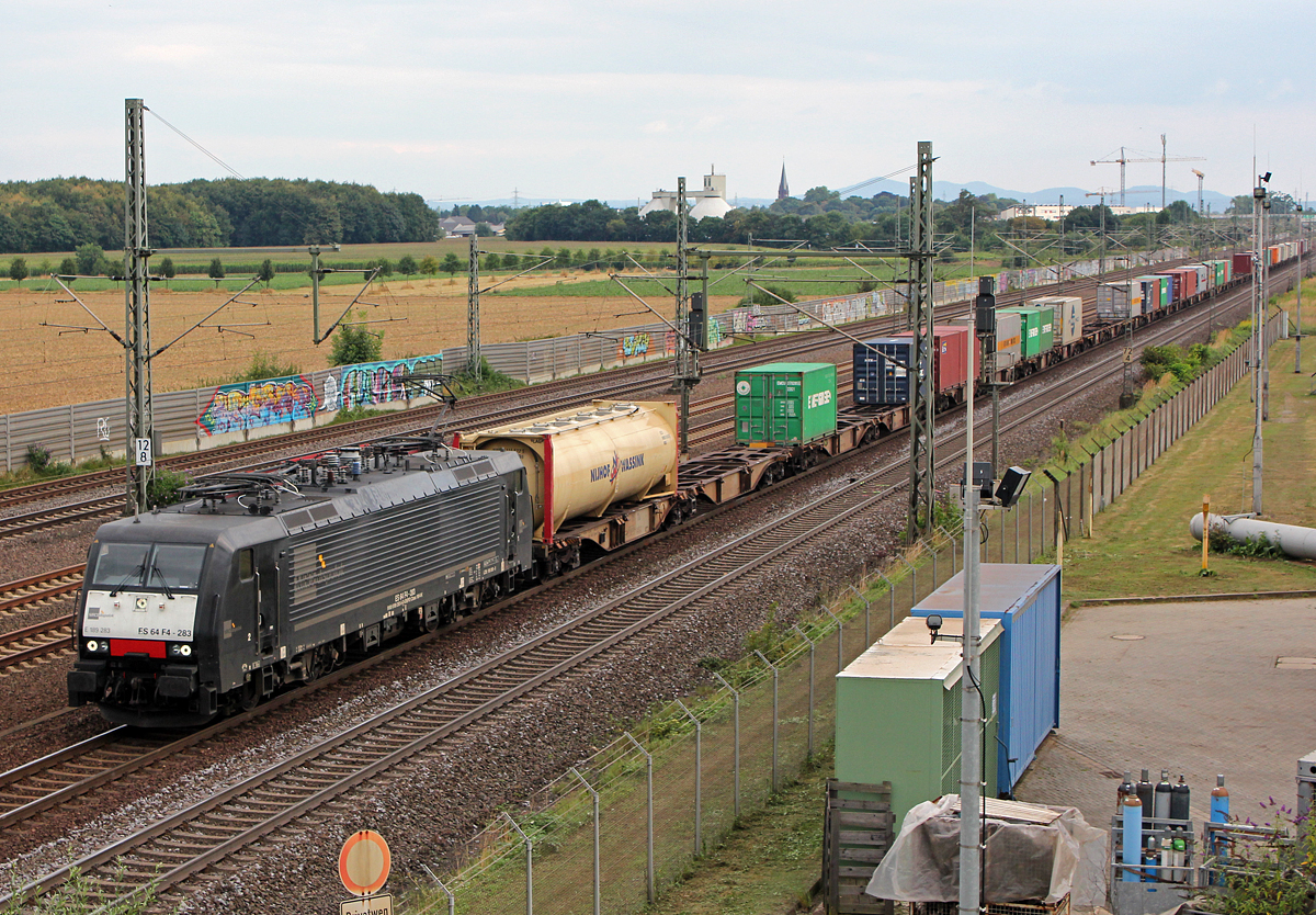 189 283 / ES 64 F4-283 bei Porz(Rhein) am 27.08.2013