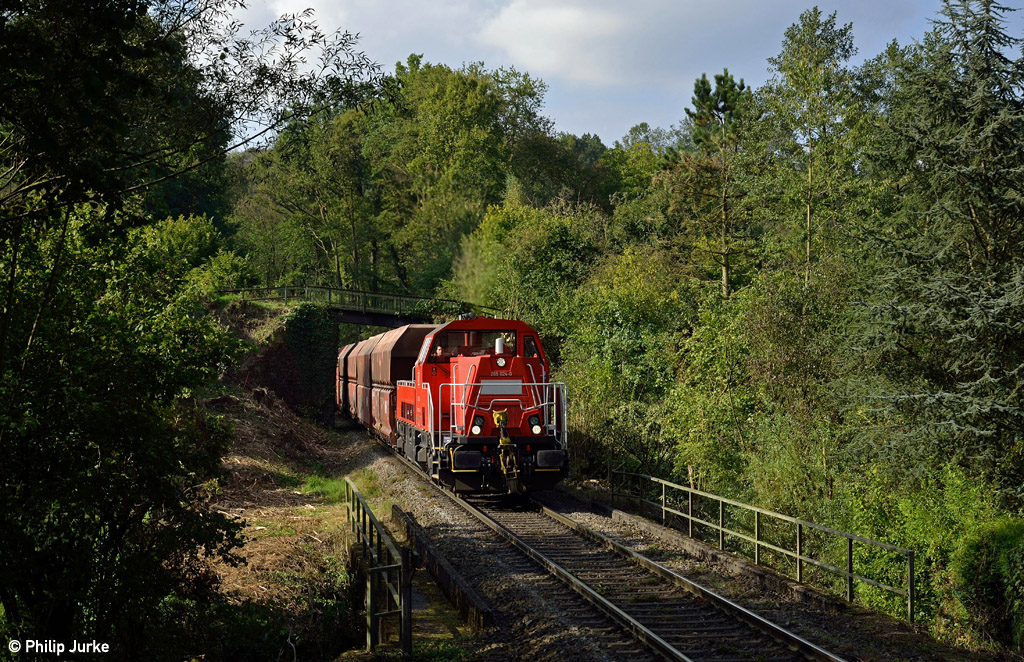 265 024-0 mit dem GM 60292 (Duisburg-Mannesmann - Wülfrath-Flandersbach) am 14.09.2014 bei Heiligenhaus.
