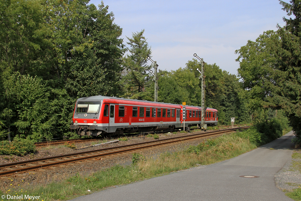 Der 628 609 bei der Einfahrt in Bad Harzburg am 25.08.2013