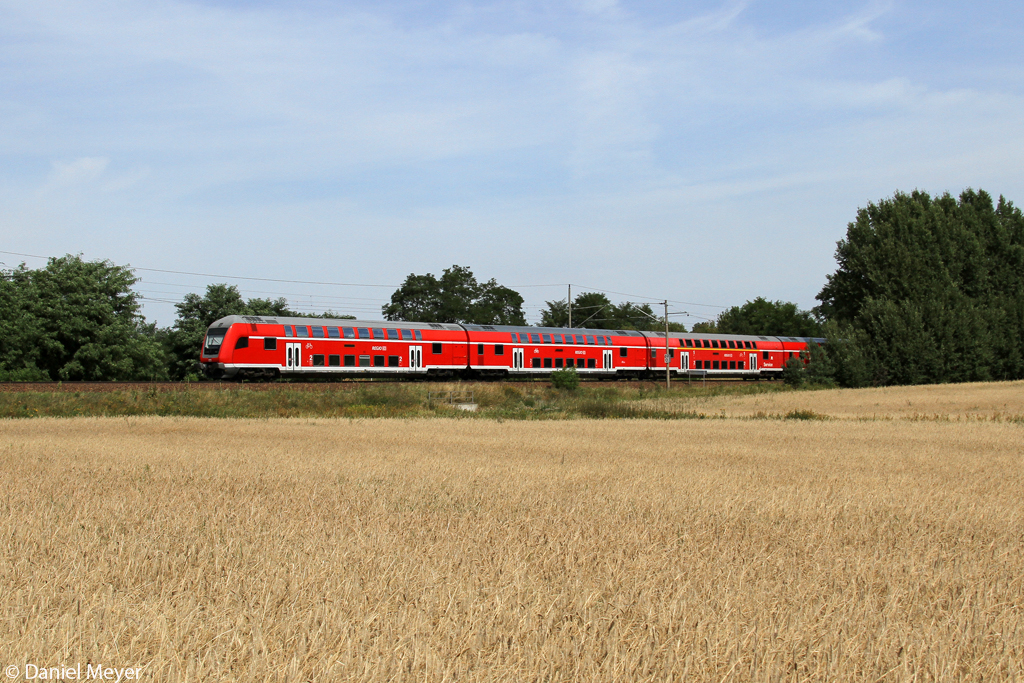 Der RE1 bei Jacobsdorf am 16.08.2013