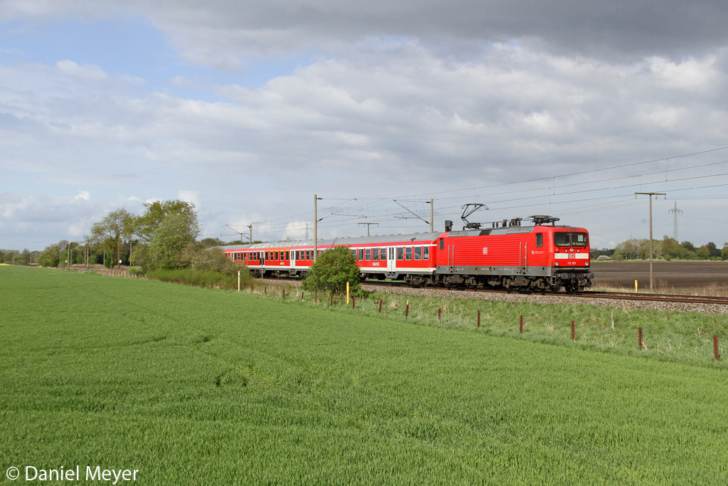 Die 112 153 bei Quarnstedt am 12.05.2013