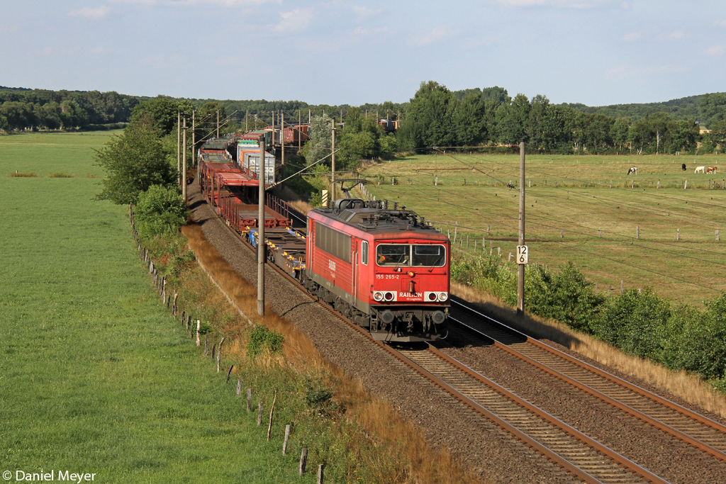 Die 155 265-2 in Ramelsloh am 01.08.2013 