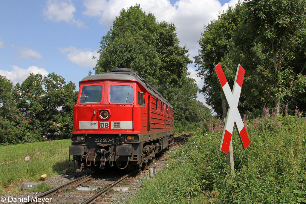 Die 232 583-5 Lz in Flandersbach am 30.07.2014
