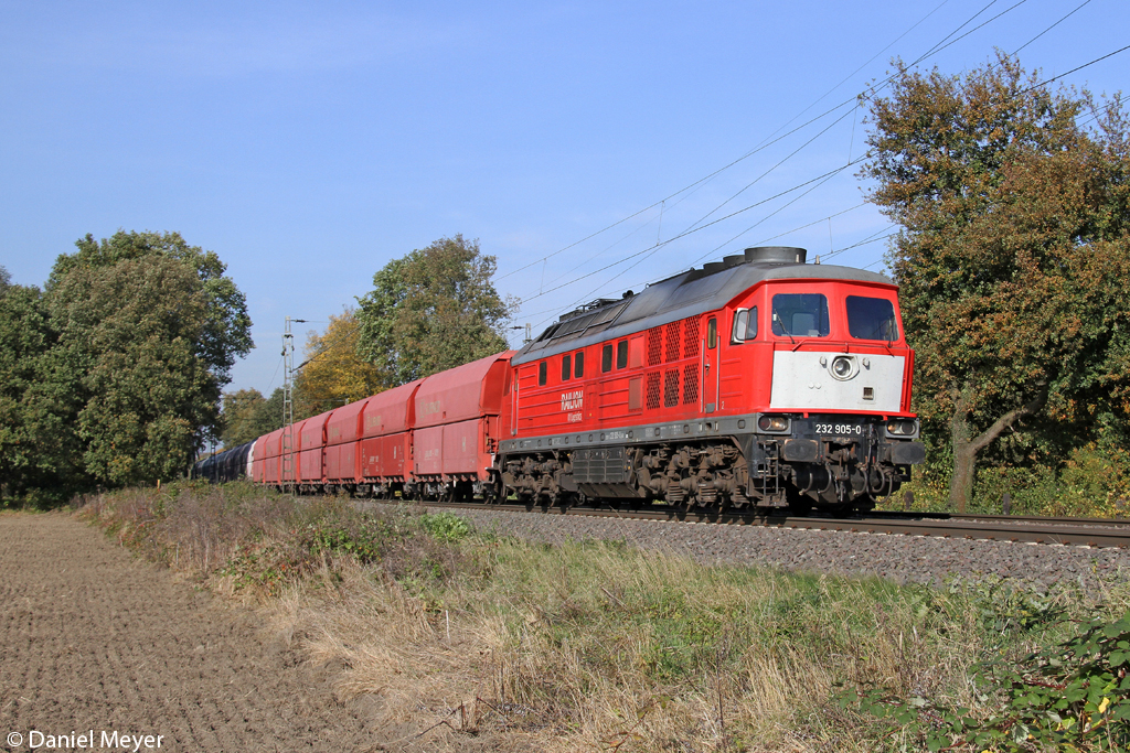 Die 232 905-0 in Ratingen Lintorf am 22.10.2013