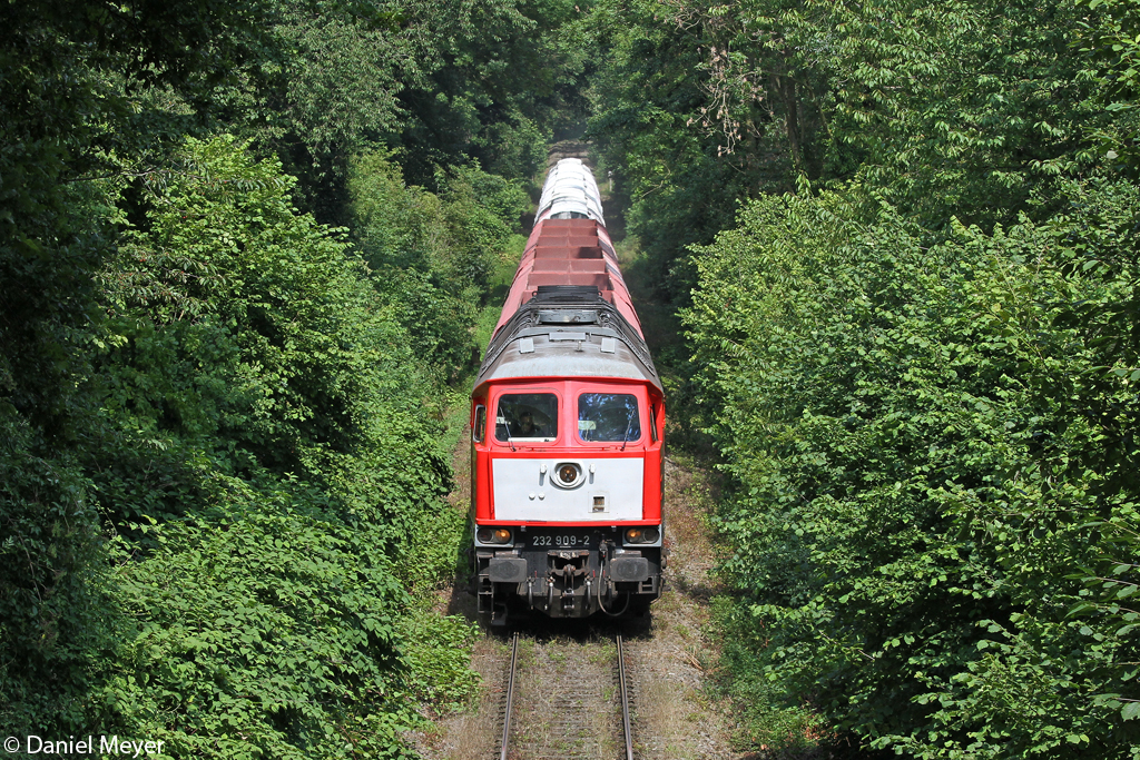 Die 232 909-2 in Heiligenhaus am 10.07.2014