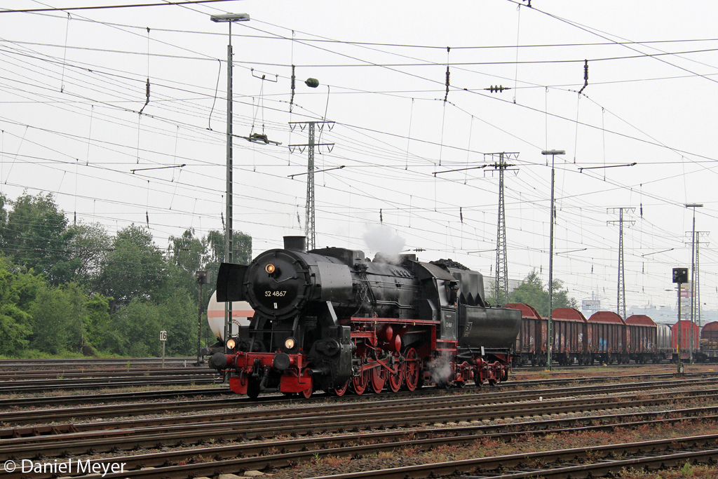 Die 52 4867 in Koblenz Ltzel am 09.06.2013