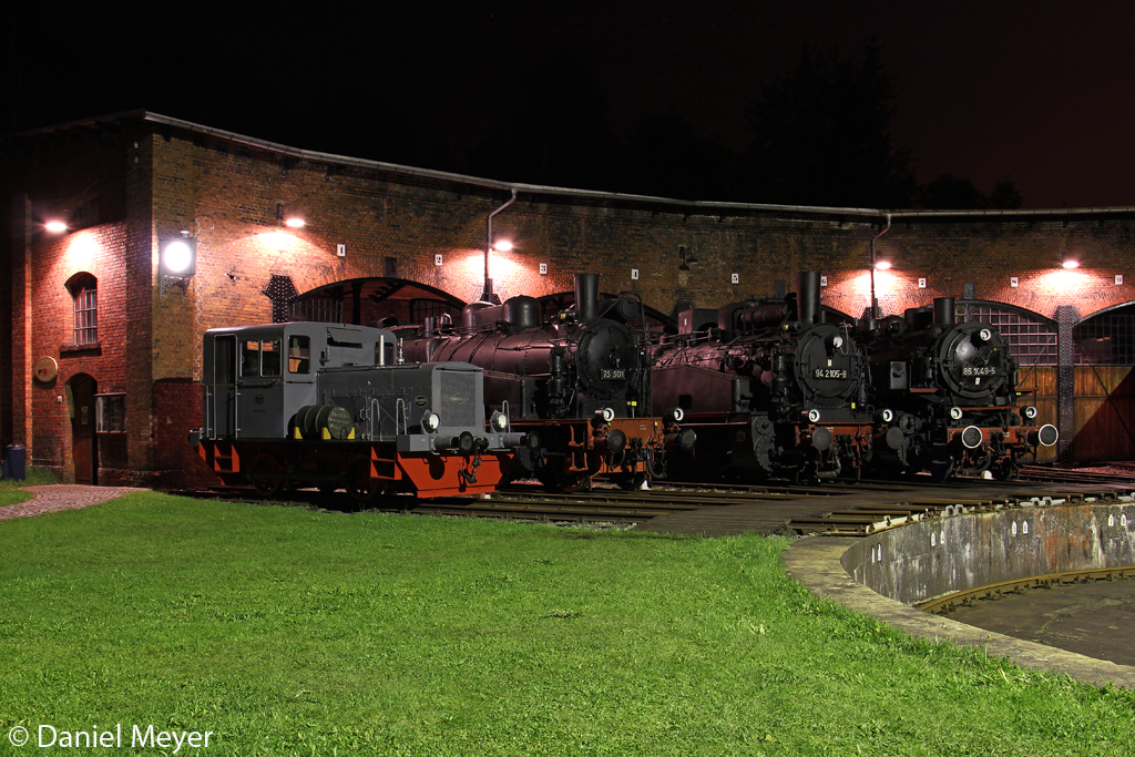 Die 75 501 , 94 2105-8 und die 86 1049-5 der Sachschen Eisenbahn Freunde in Schwarzenberg (Erzg.) am 10.05.2013