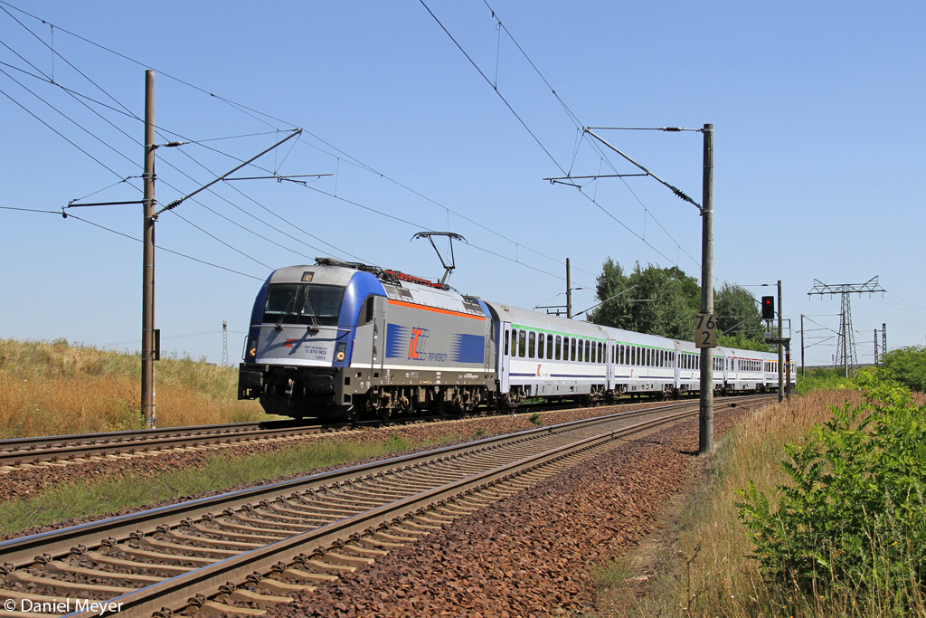 Die PKP 370 003 in Frankfurt (Oder) Rosengarten am 02.08.2013 