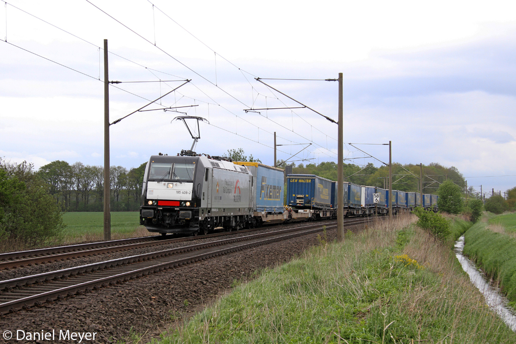 Die TXL 185 408-2 bei Quarnstedt am 12.05.2013