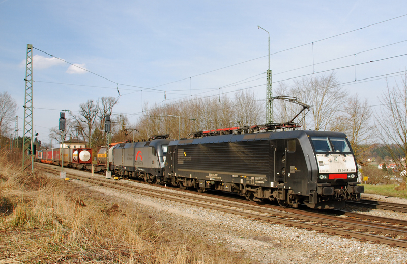 ES 64 F4-287 + ES 64 U2-029, aufgenommen am 21.03.14, in Aßling.