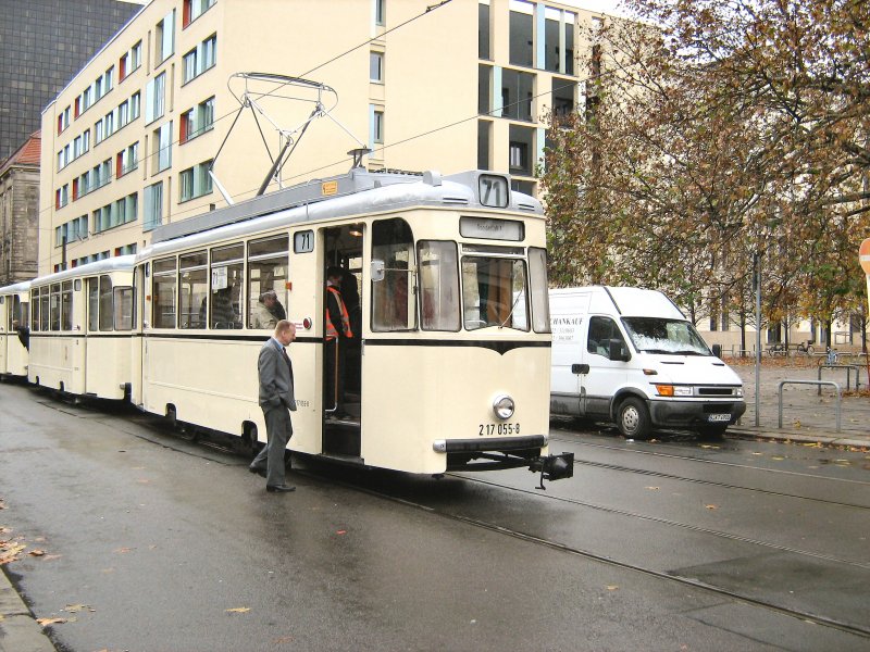 REKO-Tw vor Beiwagen in der letzten Themenfahrt 2007, Schleife Am Kupfergraben