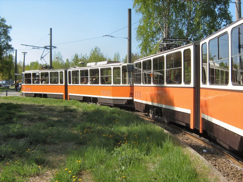 Tatra_zug KT4D, hinten Wagen 481 - 19.4.2009