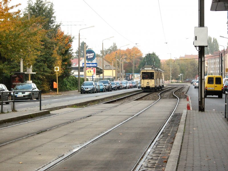 Themenfahrt mit Tw 5984 - hier in Berlin, Am Steinberg, 12.10.2008