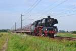 03 1010 zieht am 2.8.11 den Metaltrain Stuttgart-Itzehoe in der Nhe von Borsfleth