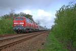 218 366-3 und 218 314-3 mit dem IC 2311 Westerland-Stuttgart 15.05.12 in Niebll