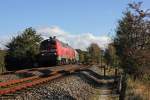 218 385-3 und 218 307-7 mit dem IC 2310 Frankfurt(Main)-Westerland(Sylt) am 27.10.12 bei St.Michaelisdonn