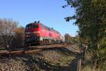 218 366-3 und 218 369-7 mit IC 2170 Stuttgart-Westerland am 27.10.12 in St.Michaelisdonn