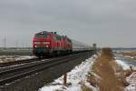 218 380-4 und 218 313-5 mit dem IC 2074 Dresden-Westerland(Sylt) am 15.12.12 bei West-Bargum