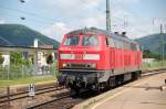 218 161-8 fhrt als Leerfahrt in Geislingen an der Steige durch, am 18.06.2008.