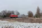MEG 315 alias 232 489-5 mit dem EC Warschau-Berlin auf Umleitung am 12.01.13 in Birkenstein