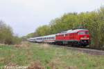 MEG 315 alias 232 489-5 mit dem EC Danzig-Berlin am 27.04.13 bei Trebnitz