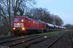 BR 232/407089/die-232-905-0-mit-einem-kalksonderzug Die 232 905-0 mit einem Kalksonderzug in Flandersbach am 18.12.2013