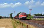 232 498-6 mit dem EZ 47411 (Fredericia - Maschen Rbf) am 22.07.2015 bei Langenhorn(Schlesw.).
