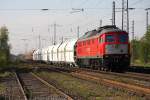 Railion DB Logistics 232 906-8 bei der Durchfahrt in Lintorf am 23.04.2010