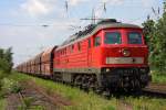 Die (namenlose) DB 232 553-8 im berholgleis auf dem Weg ins Angertal in Lintorf am 07.06.2010