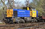 Die V156 der Teutoburger Wald Eisenbahn in Duisburg Neudorf am 02.04.2011