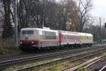 Die 103 222-6 bei der Durchfahrt in Lintorf am 19.11.2010