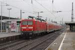 Die 112 166 als RE7 nach Rheine in Wuppertal Oberbarmen am 24,07,11