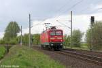 Die 112 150 bei Quarnstedt am 12.05.2013