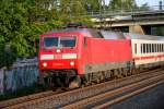 Die DB 120 130-0 in Angermund am 23.05.2010