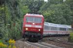 120 150-8 ist mit dem IC 2260 gerade aus Ulm in Richtung Stuttgart ausgefahren, am 01.09.2010.