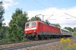 120 112-6 fhrt mit dem EC 319 gleich in Ulm ein, am 01.09.2010