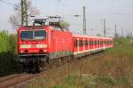 Die DB 143 298-8 in Angermund am 09.04.2011