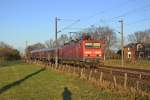 143 295-4 mit dem RB Neumnster-Pinneberg am 15.1.12 bei Wulfsmoor