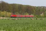 Die 143 357-2 mit der S6 in Essen Werden am 17.04.2014
