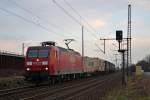 145 005-5 mit einem Gterzug Richtung Kln am 8.3.12 in Porz-Wahn