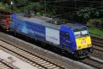 Die HSH Nordbank 146 520-2 in Duisburg am Entenfang am 03.08.2010