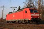 Die DB 185 145-0 fhrt Solo durch Lintorf am 22.03.2011