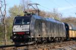 Die MRCE Dispolok 185 554-3 im Auftrag der CFL in Duisburg Neudorf am 02.04.2011